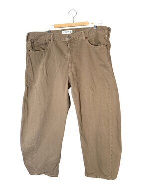 Abercrombie & Fitch Mid Rise Barrel 100% Cotton Brown Jeans 33 Short